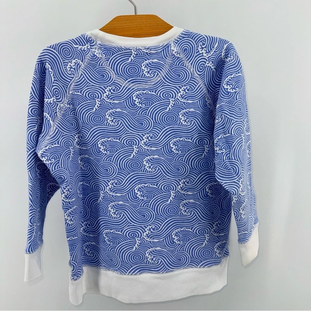 The Beaufort Bonnet Company Blue Wave Crewneck with White Trim